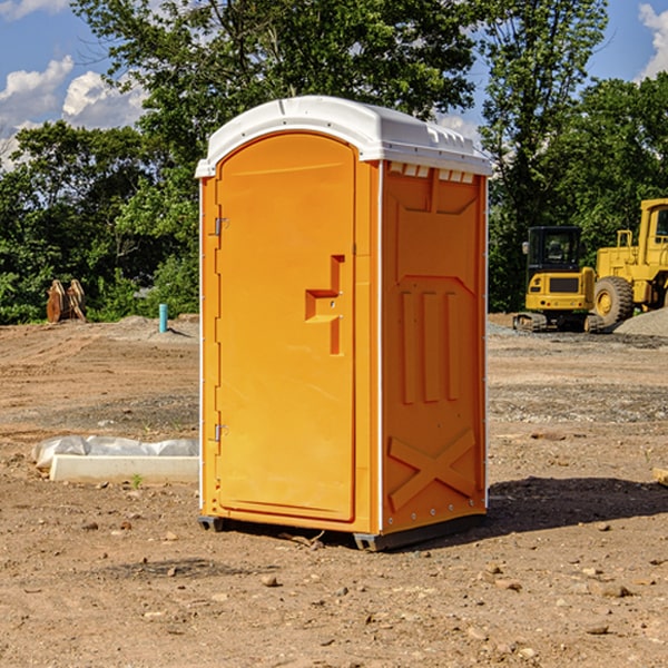 how often are the portable restrooms cleaned and serviced during a rental period in Blendon